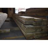 *Assorted 4.8m, 4.2m, 3m, and 2.7m Lengths of 45x145mm C16 Green Treated Timber with Rounded