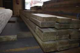 *Assorted 4.8m, 4.2m, 3m, and 2.7m Lengths of 45x145mm C16 Green Treated Timber with Rounded
