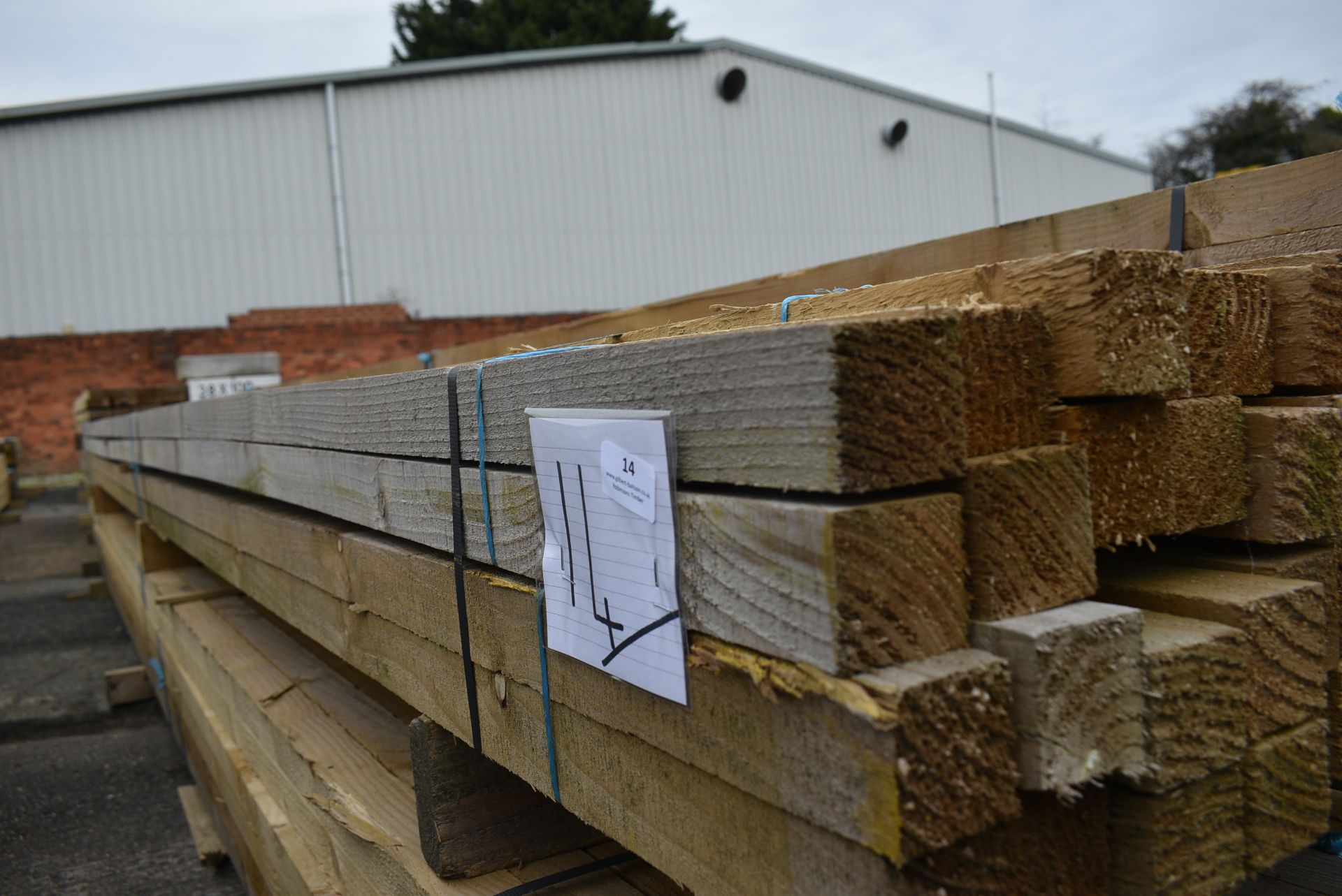 *~40 4.8m Lengths of 47x47mm Sawn Green Treated Timber
