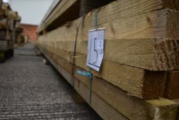 *~60 4.8m Lengths of 47x47mm Sawn Green Treated Timber
