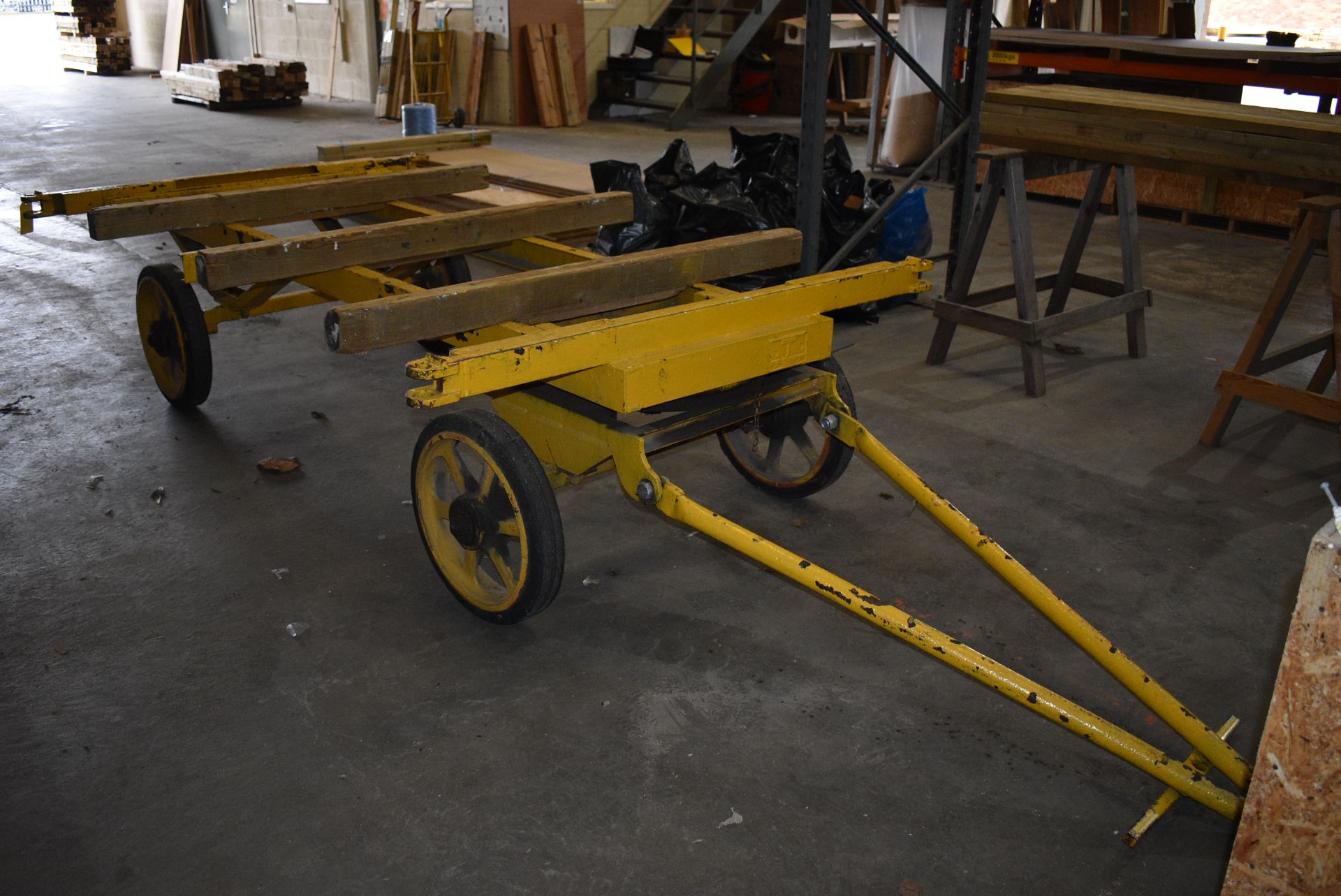 *Tye Railway Trolley on Cast Wheels with Rubber Tread 71cm tall x 272cm long +150cm for hitch bar - Image 4 of 5