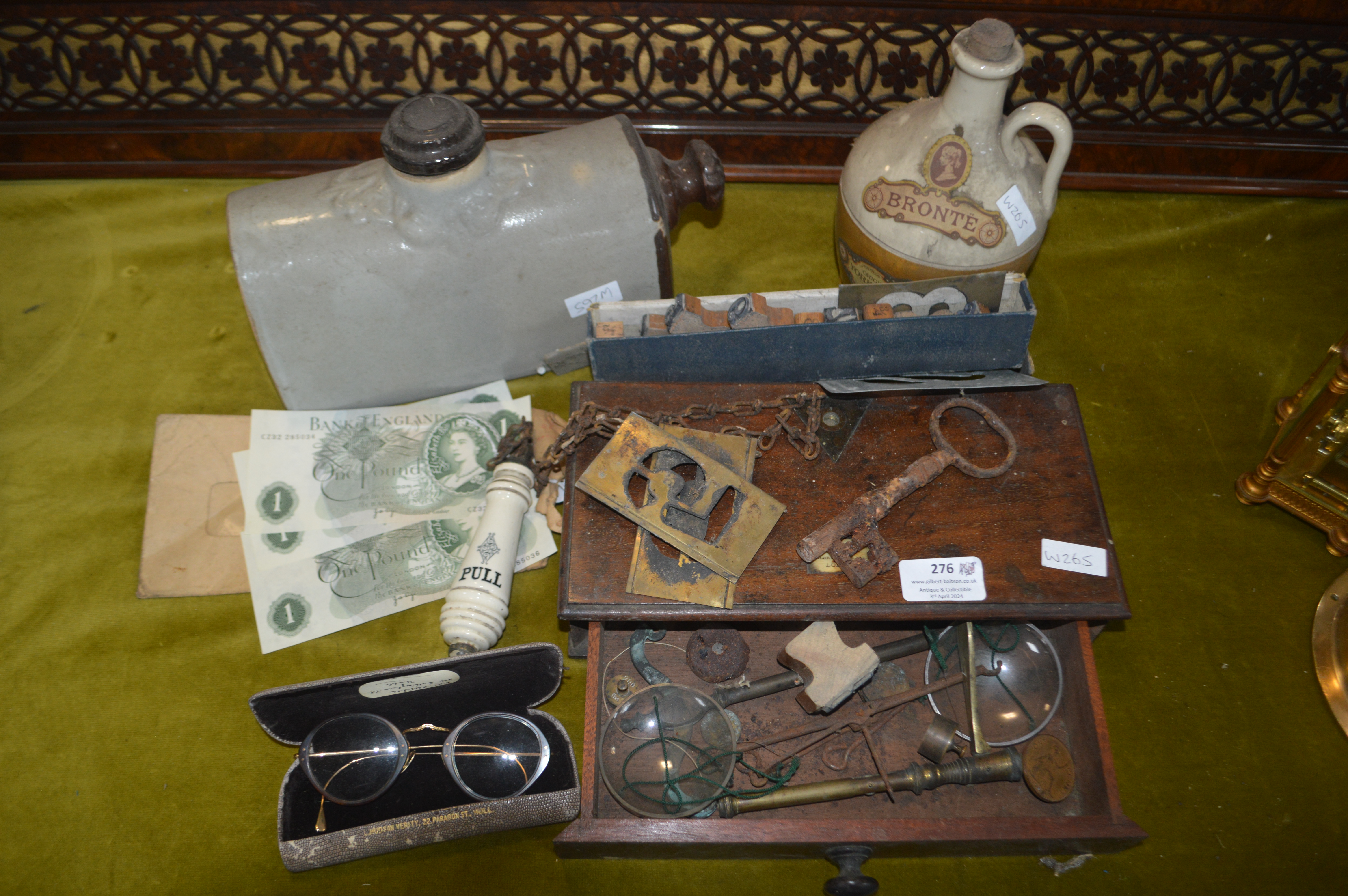 Small Collectibles Including Scales, Toilet Pull,