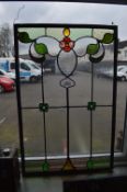 Leaded Glass Window Panel