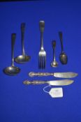 Assorted Hallmarked Silver Cutlery, 266g gross