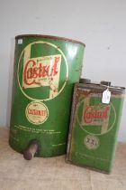 Two Castrol Motor Oil Cans