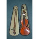 Violin and Case with Bows
