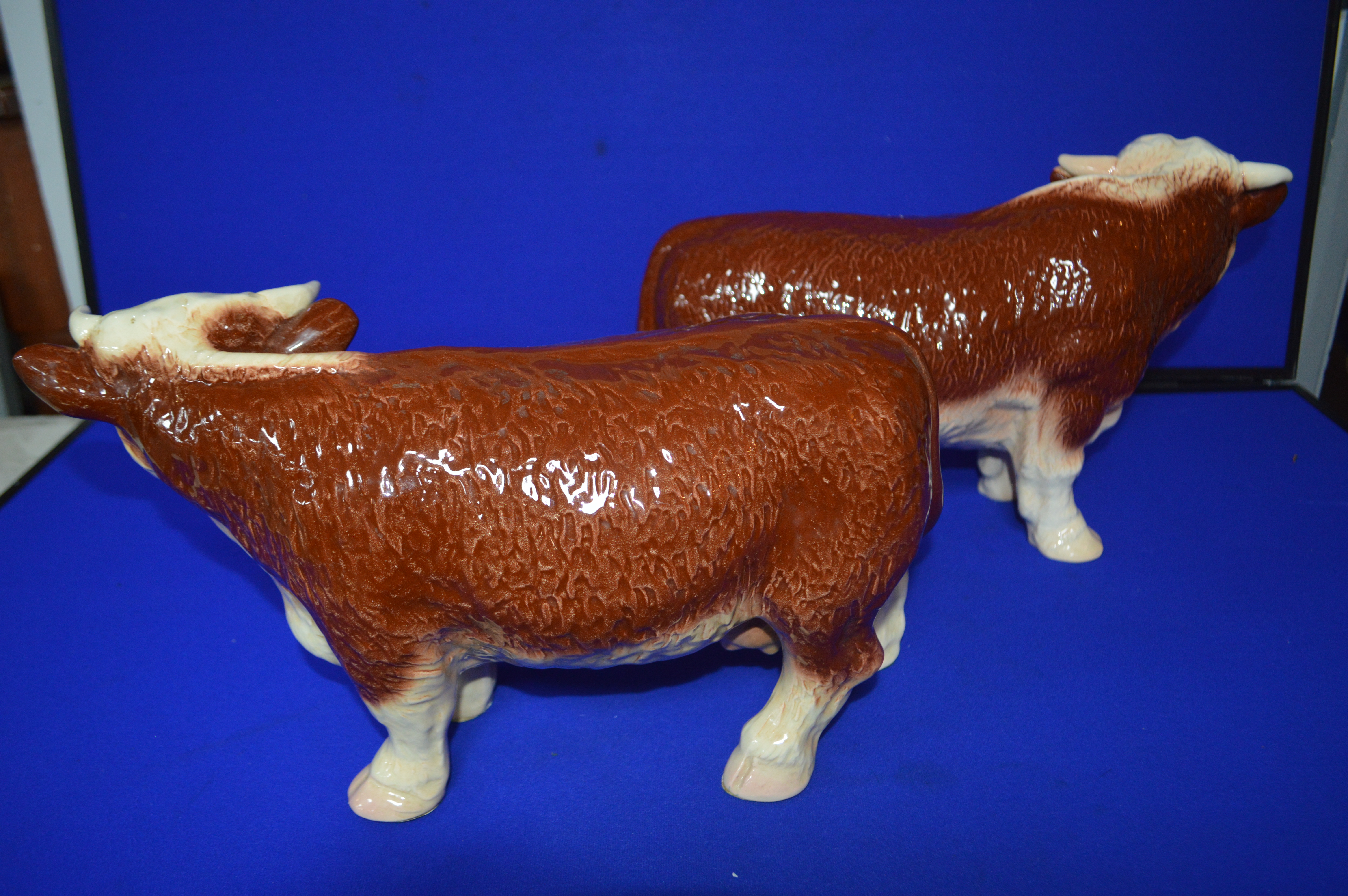 Pair of Butcher's Pottery Display Bulls - Image 2 of 2