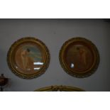 Pair of Victorian Circular Framed Print of Raphael