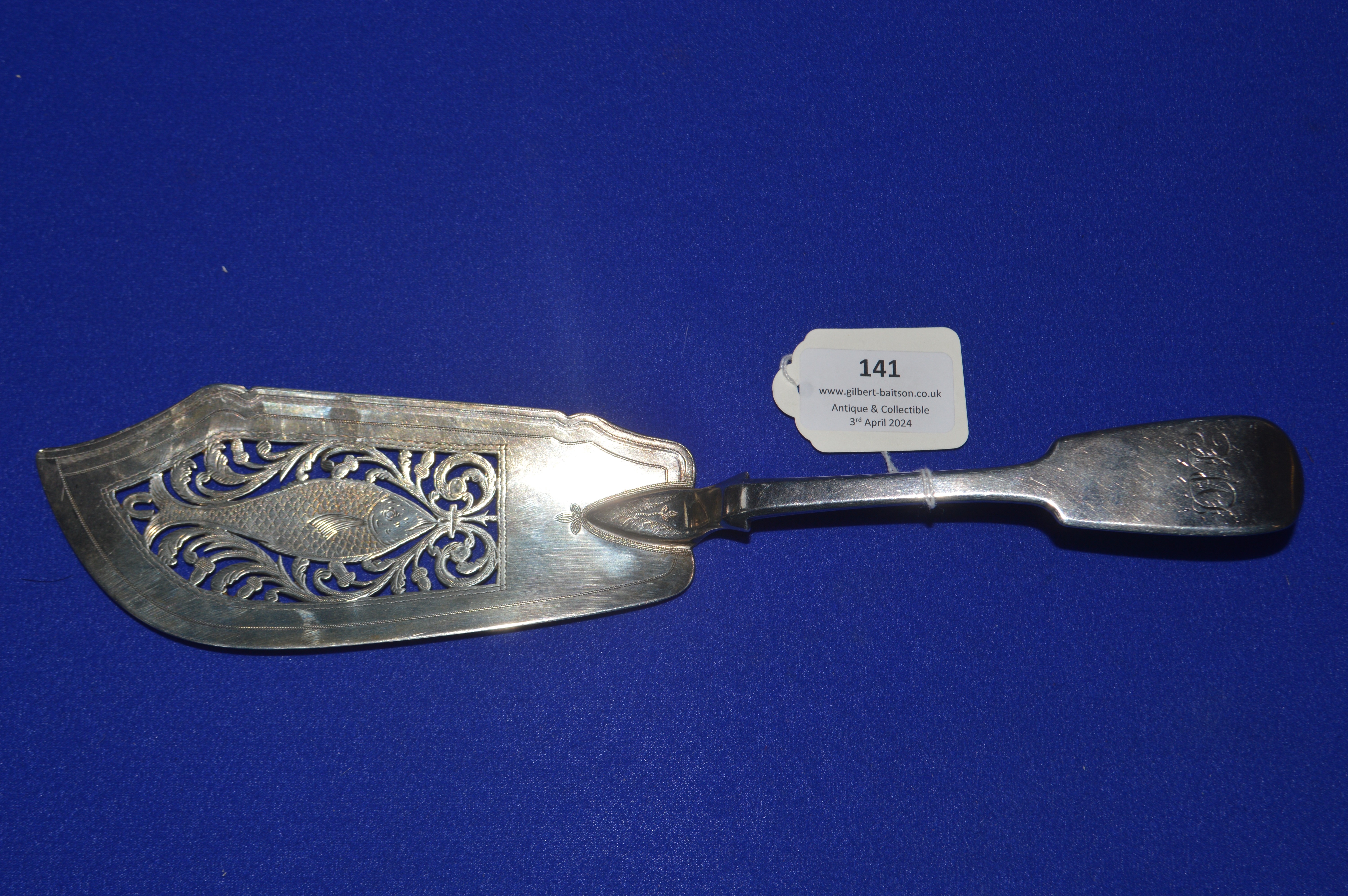 Hallmarked Silver Fish Slice - London, 1835, 157g - Image 2 of 2