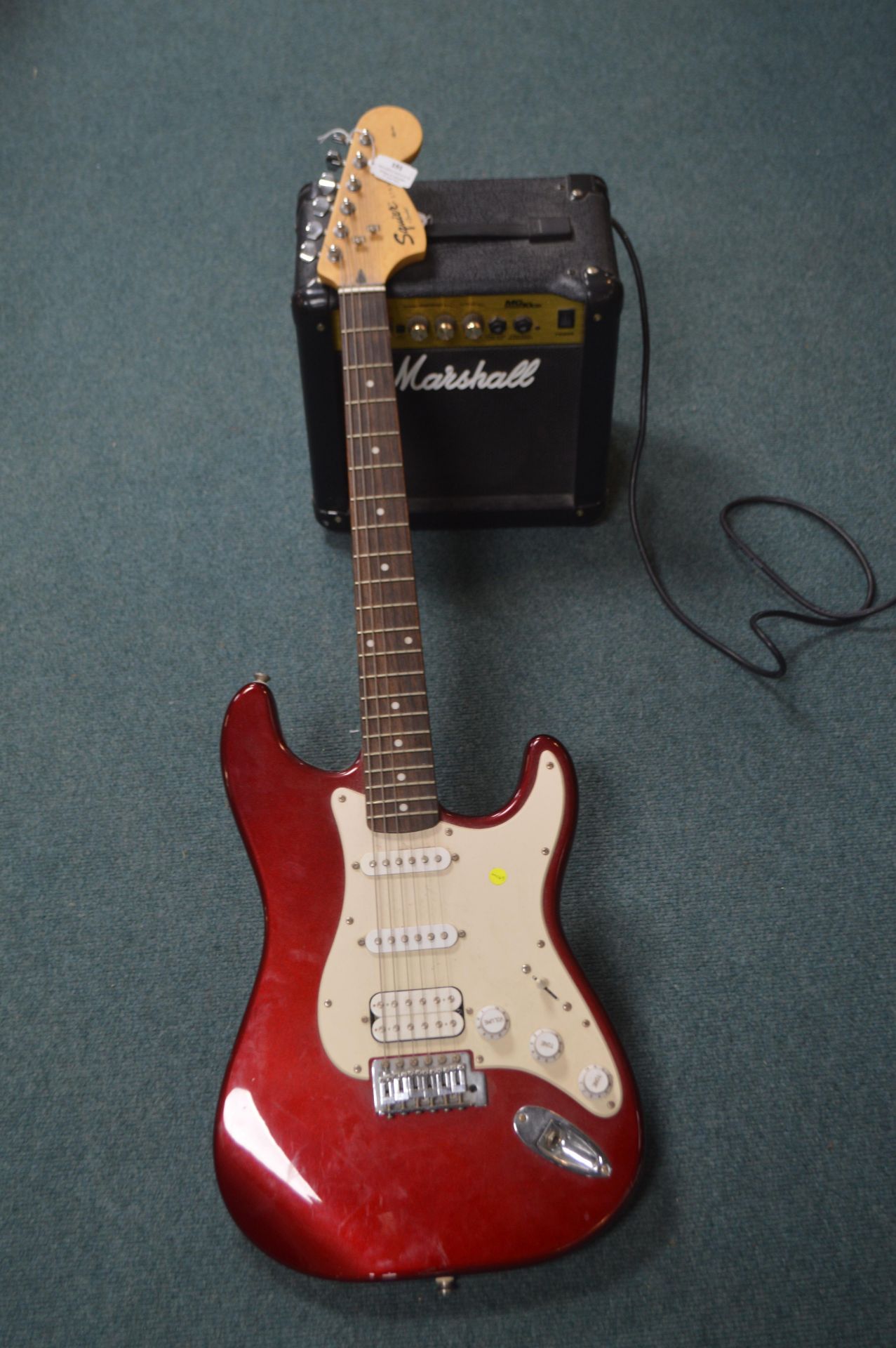 Fender Squier Stratocaster Guitar made in Indonesian with Marshall MD10CD AMP