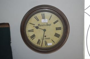 Vintage Office Clock by Morath Brothers, Liverpool