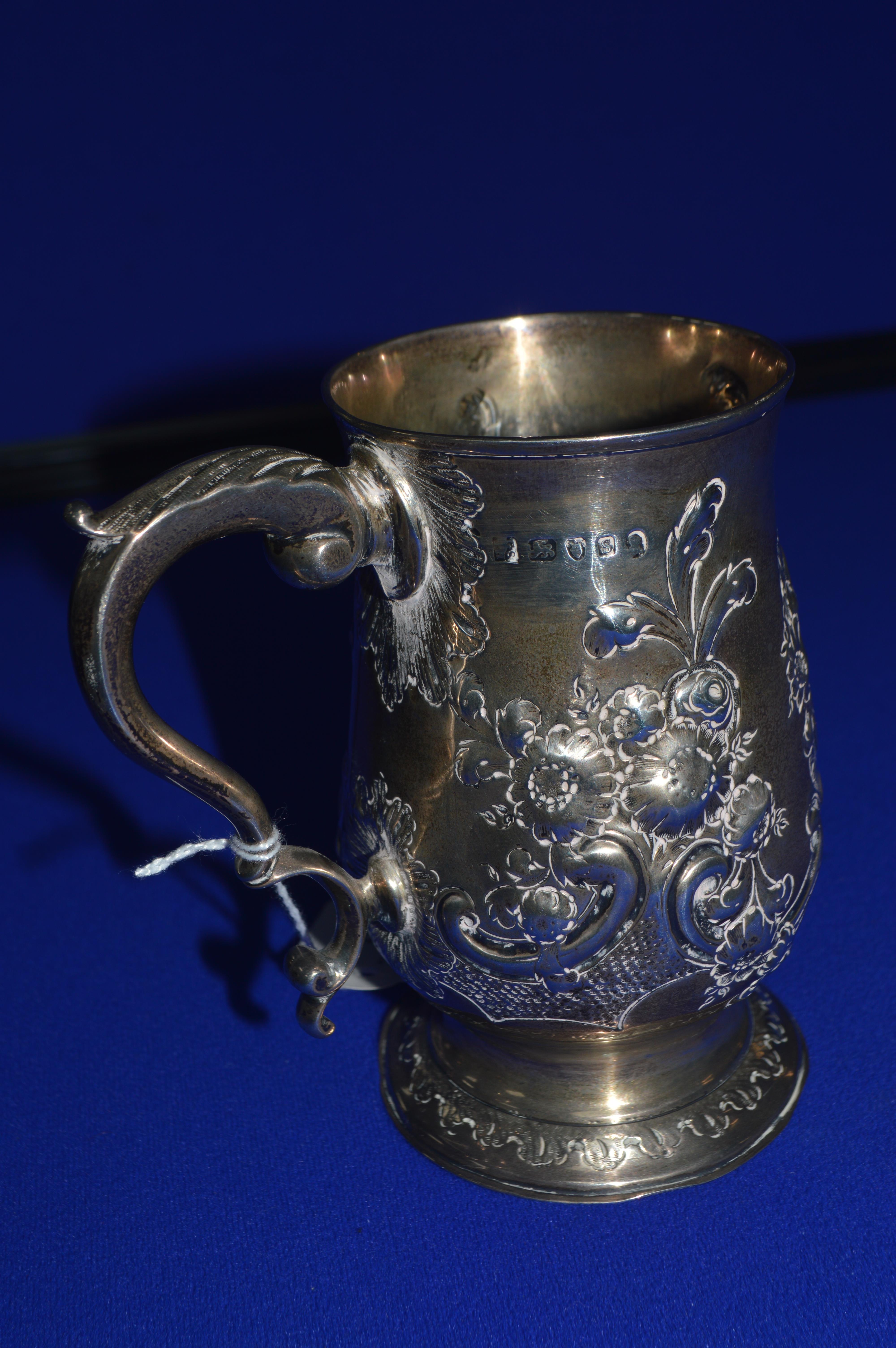 Hallmarked Sterling Silver Tankard - London 1833, 286g - Image 4 of 4