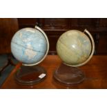 Two Chad Valley Tinplate Globes