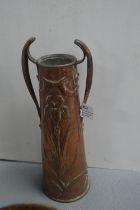 Copper Art Nouveau Vase