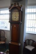 Oak Long Case Clock with Painted face by Craven Ly