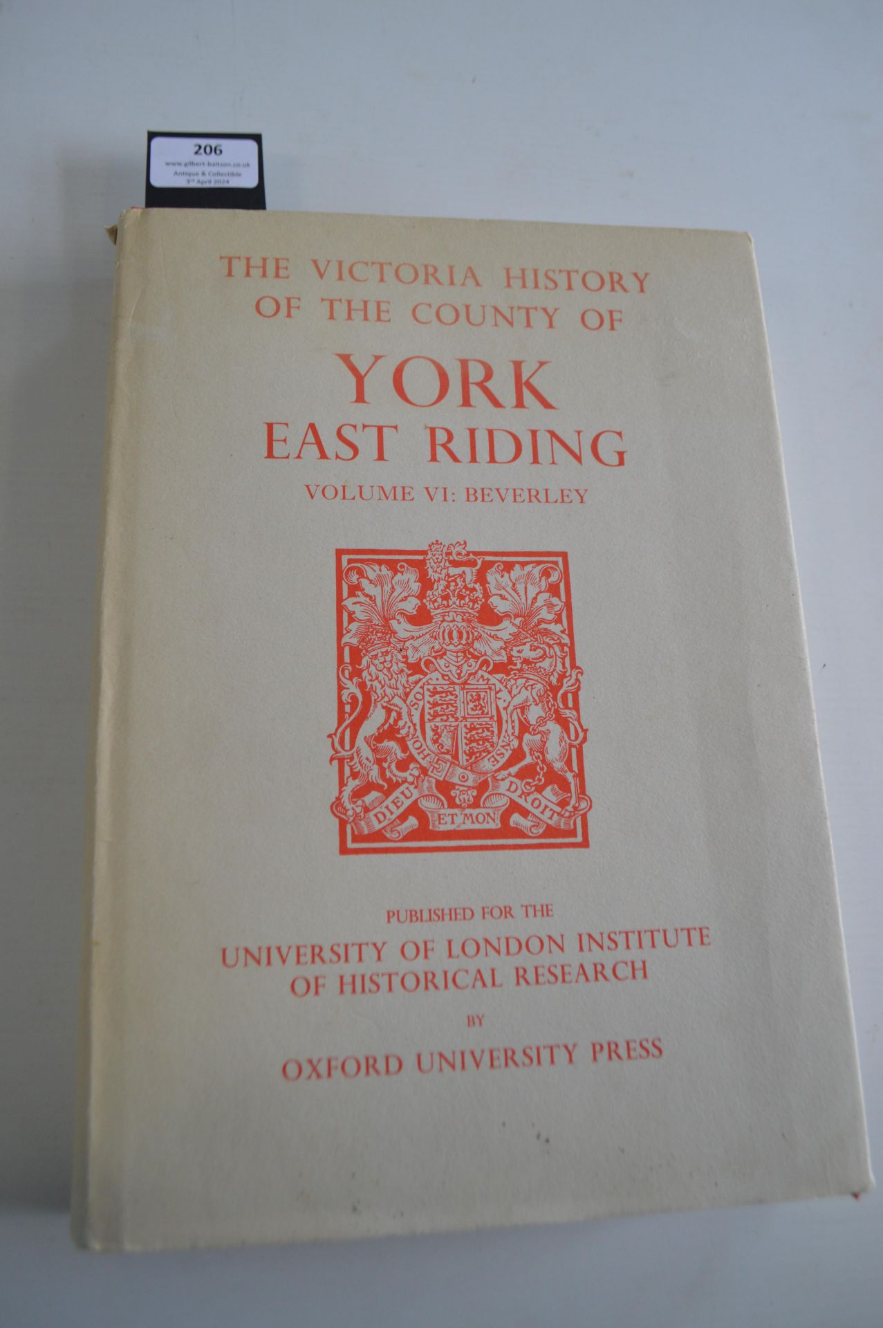 The Victoria History of the County of York, East Riding Volume 6