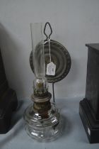 Brass Oil Lamp with Reflector