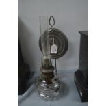 Brass Oil Lamp with Reflector