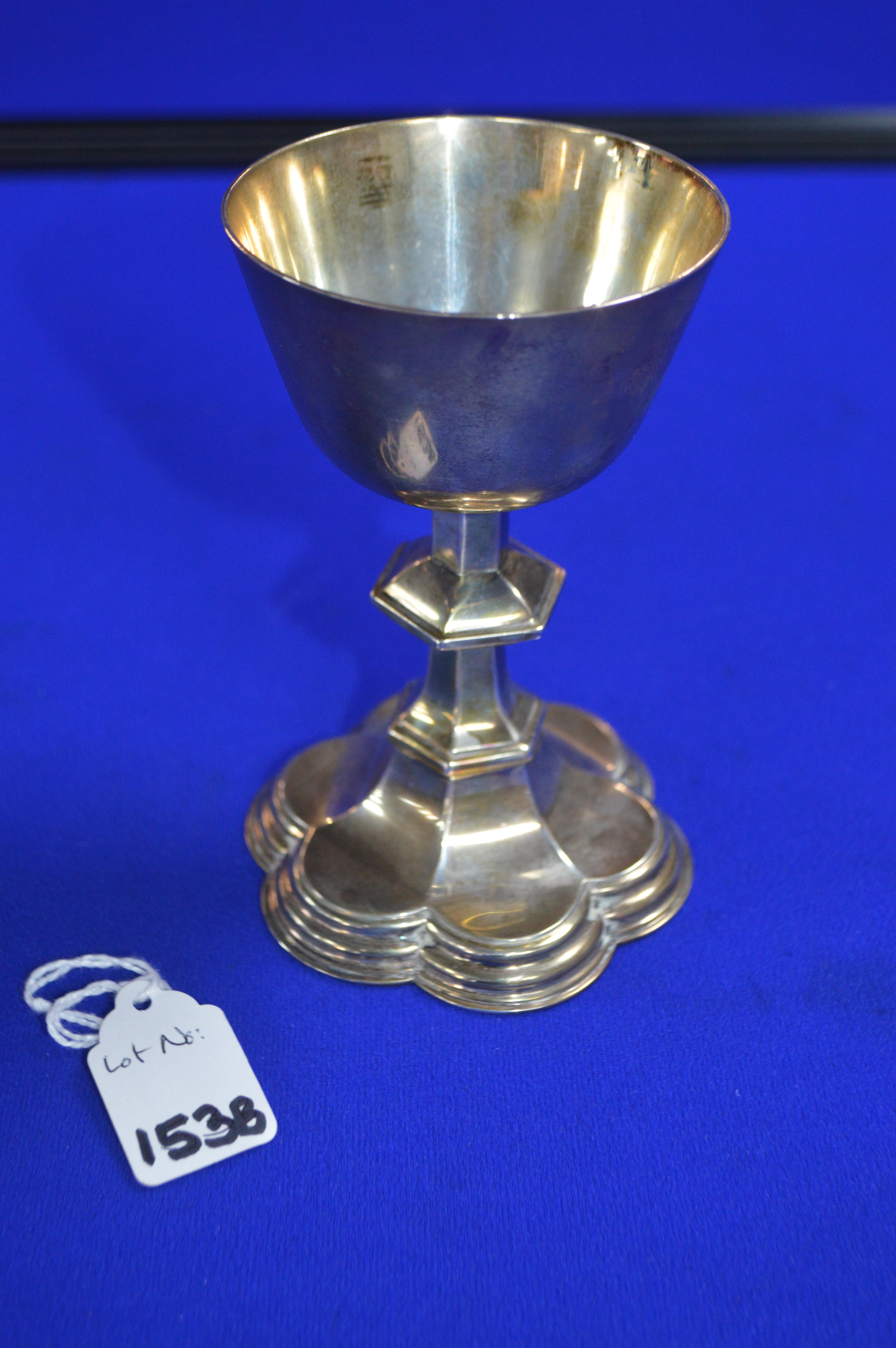 Catholic Hallmarked Silver Communion Goblet - London 1900, ~188g - Image 2 of 3