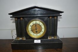 Slate Mantel Clock with Classical Columns