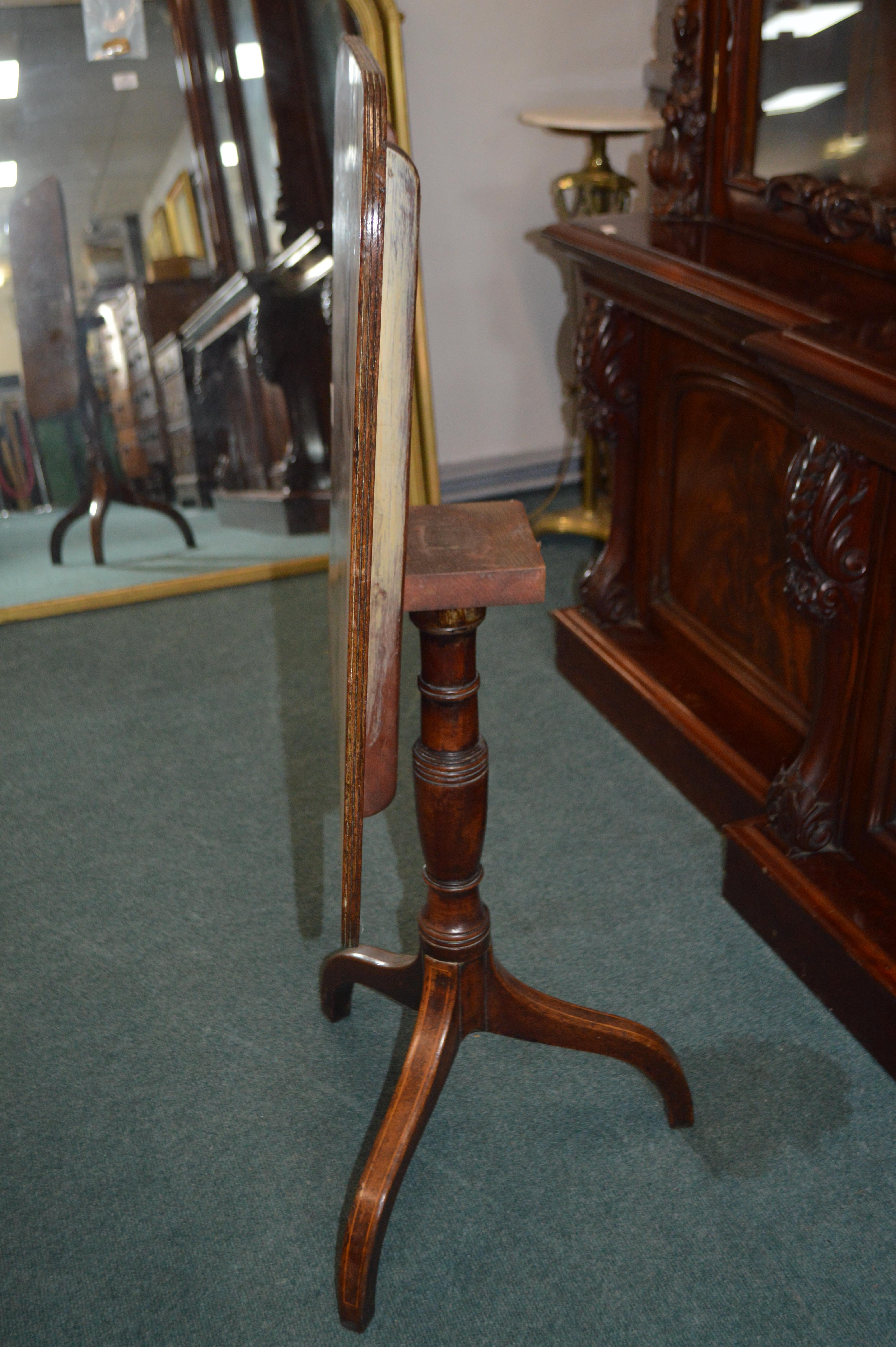 Georgian Mahogany Tilt Top Occasional Table on Tri - Image 3 of 3