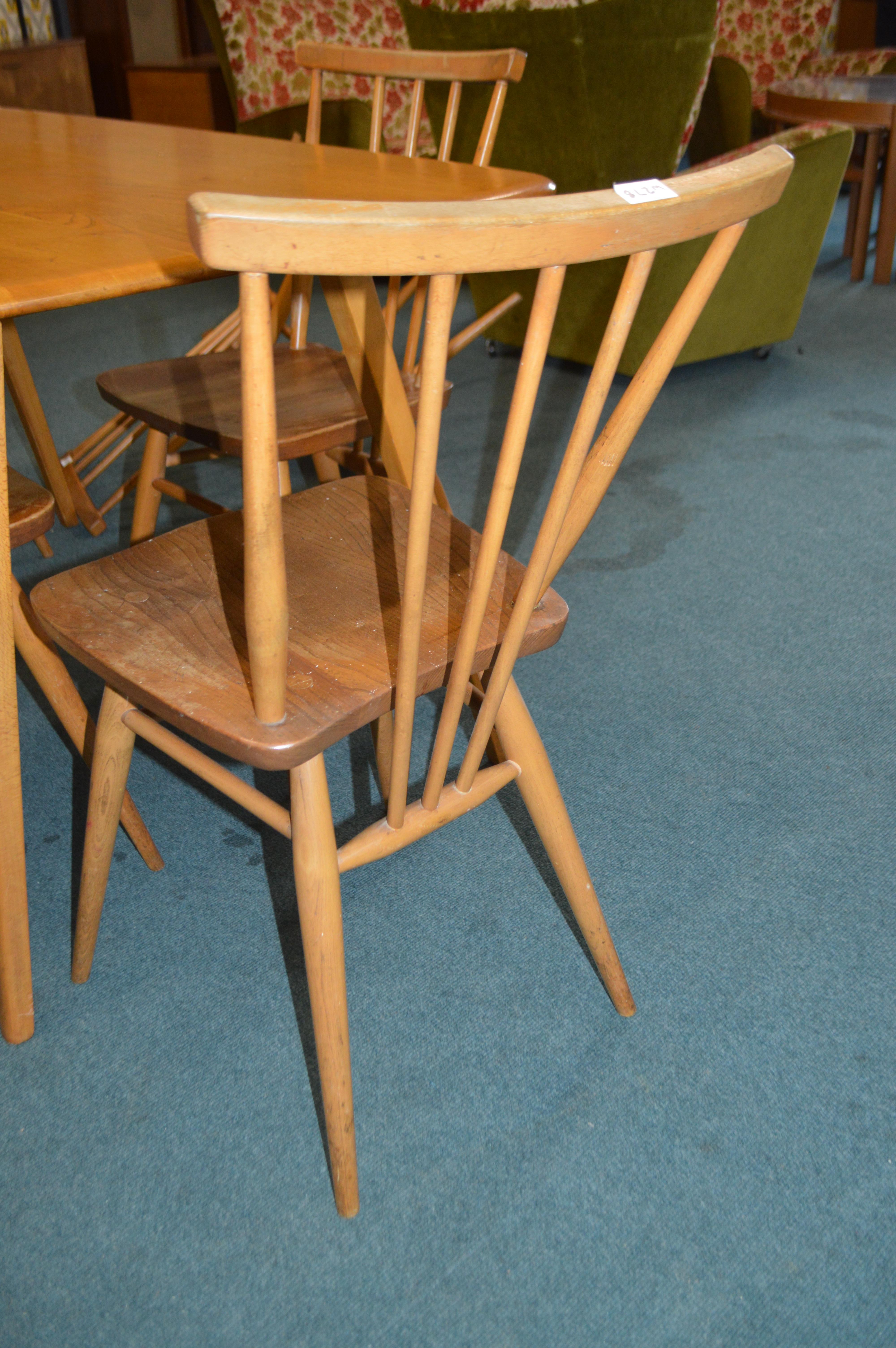 Ercol Dining Table and Six Matching Spindle Back C - Image 10 of 10