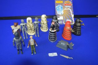 Twelve Dr. Who Dapol Figures Including Daleks, and The Doctor and K9