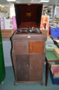HMV Windup Gramophone Cabinet with 78rpm Records