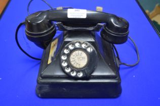 Black Bakelite Pyramid Telephone