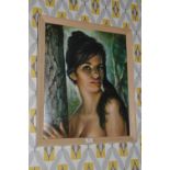 1960's Print Entitled Tina by J.H. Lynch