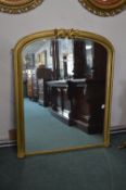 Large Gilt Framed Overmantel Mirror (some faults)