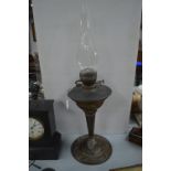 Art Nouveau Copper Oil Lamp