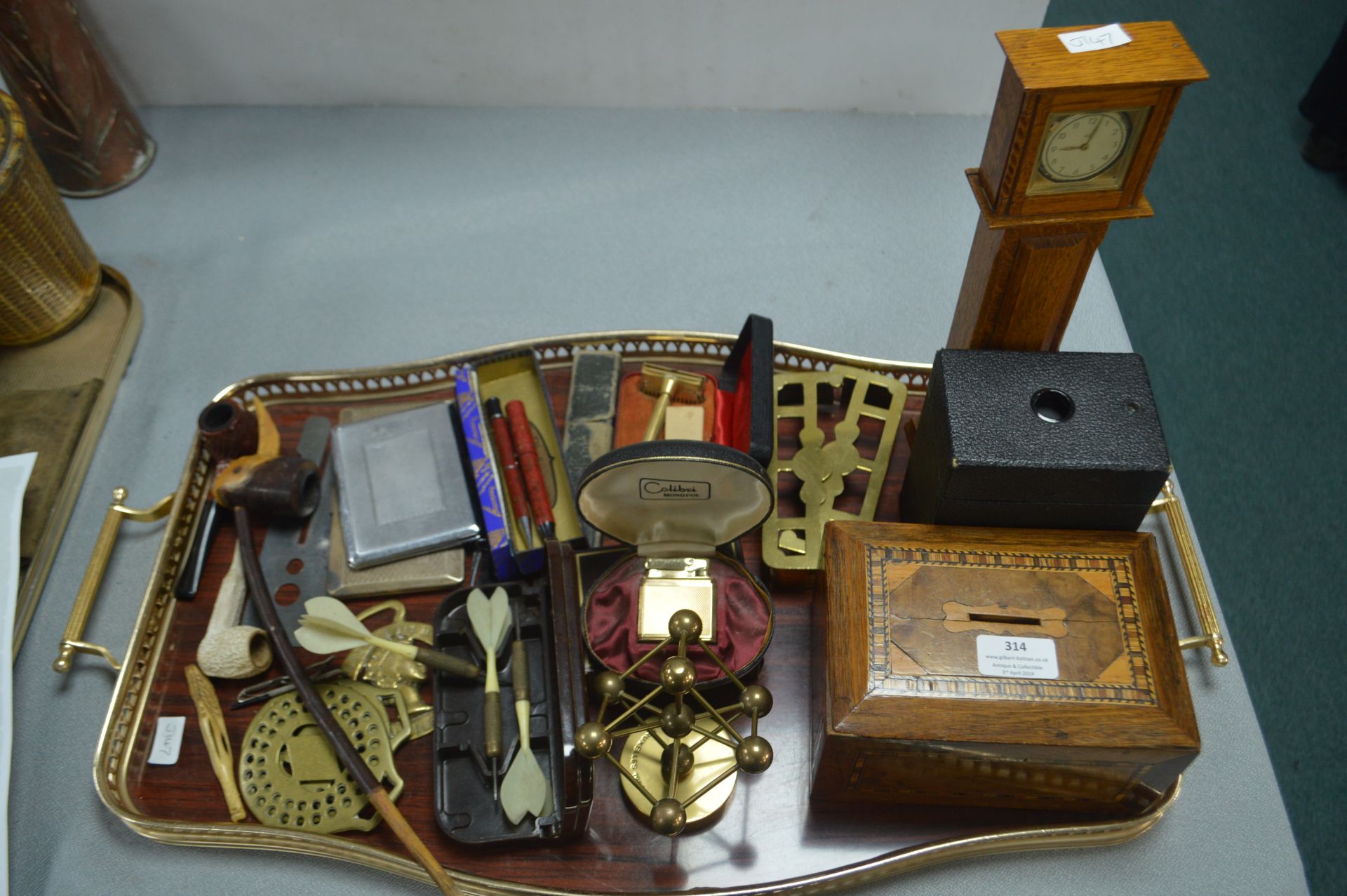 Vintage Collectibles Including Inlaid Moneybox, Pi - Image 2 of 3