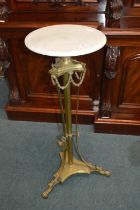 Victorian Brass Standard Lamp Base Converted to Pl
