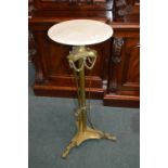 Victorian Brass Standard Lamp Base Converted to Pl