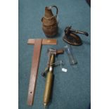 Collectibles Including Brass Cutting Torch, Hole P