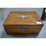 Victorian Walnut Box with Mother of Pearl Inlay