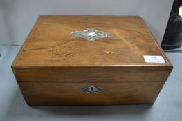 Victorian Walnut Box with Mother of Pearl Inlay