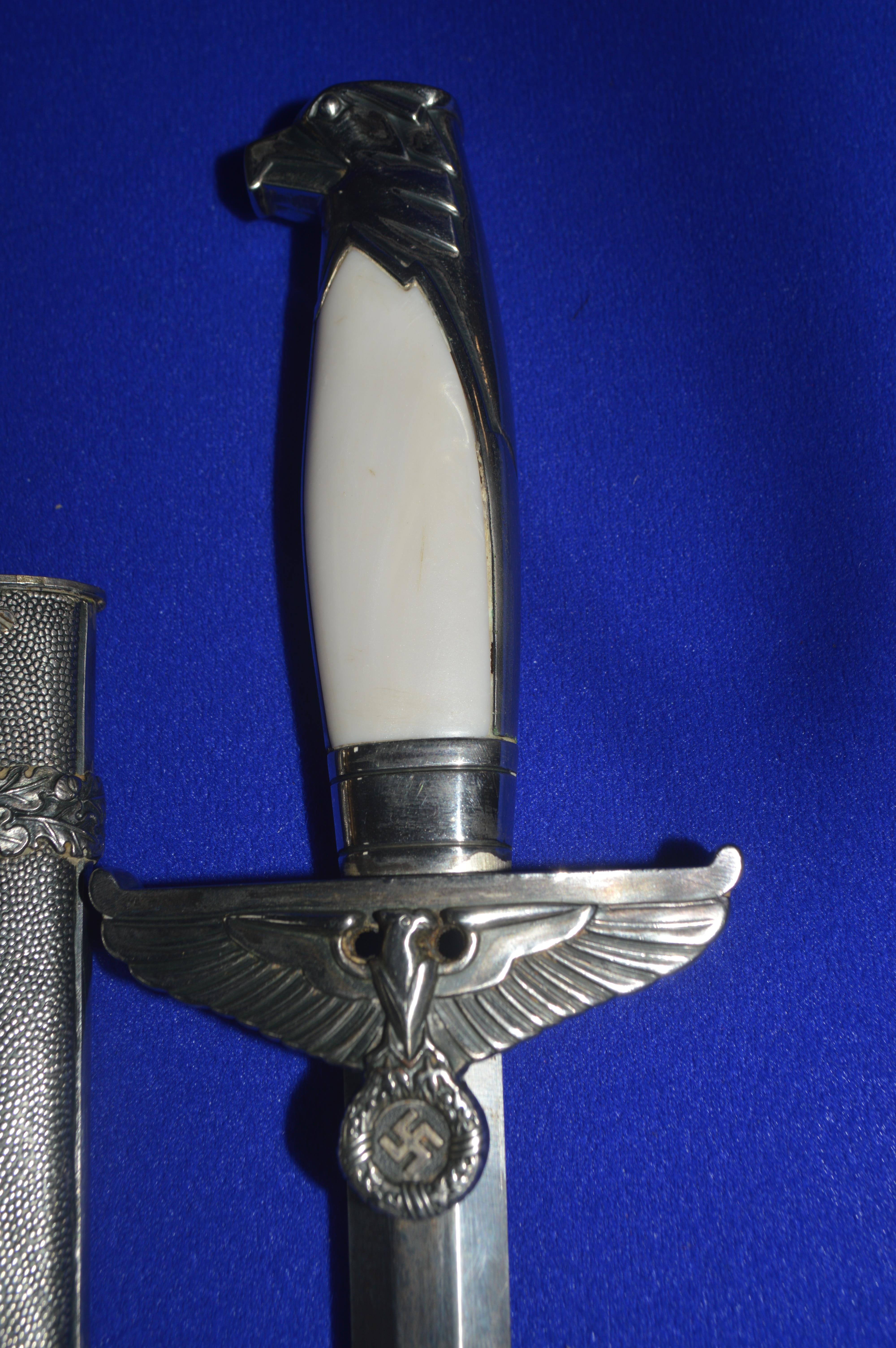 Reproduction German Officer Dress Dagger Stamped FW Holler - Image 4 of 4