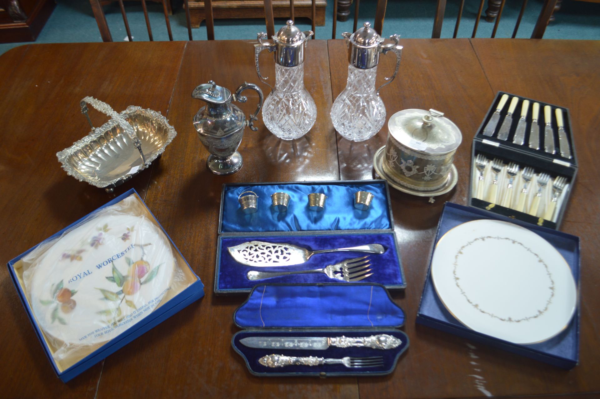 EPNS Cutlery Sets, Crystal Decanters, and Royal Wo - Image 2 of 5