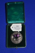 Hallmarked Silver Thistle Brooch - Glasgow 1954, 18g