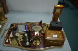 Vintage Collectibles Including Inlaid Moneybox, Pi