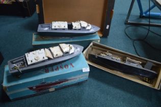 Three Vosper RAF Crash Fender Electric Boats