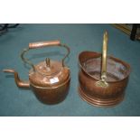 Victorian Copper Kettle and a Coal Scuttle