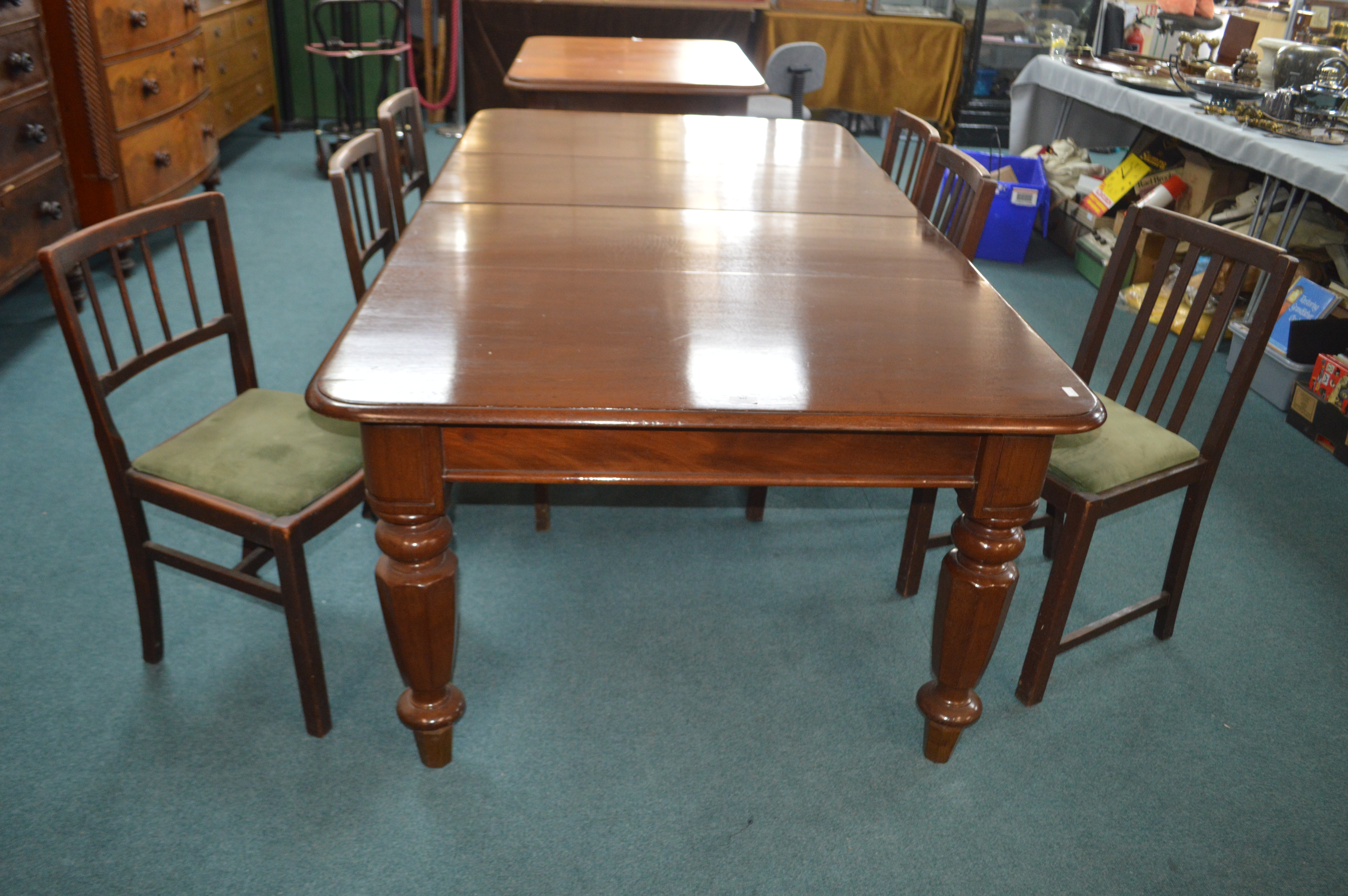 Victorian Mahogany Extending Dining Table with Six - Image 2 of 3