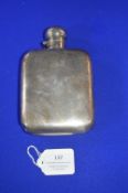 Hallmarked Silver Hip Flask - Birmingham 1918, 166g