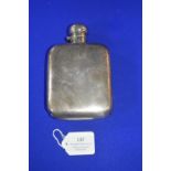 Hallmarked Silver Hip Flask - Birmingham 1918, 166g