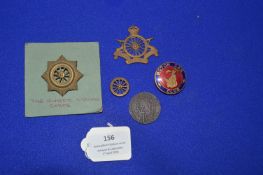 Two Military Cycling Badges, Motor Club Badge, etc.