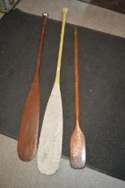 Three Canoe Paddles