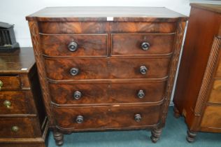 Victorian Walnut Veneered Two over Three Chest